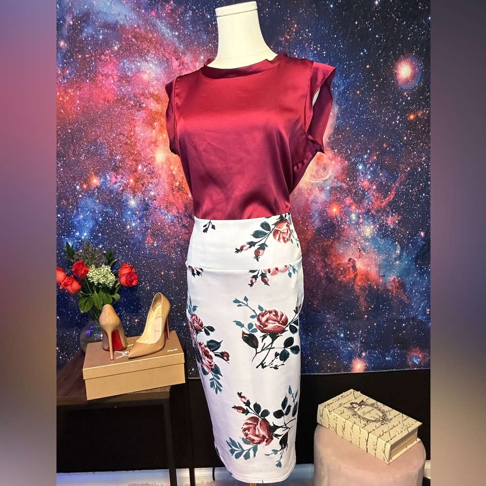 DKNY blouse (Burgundy)